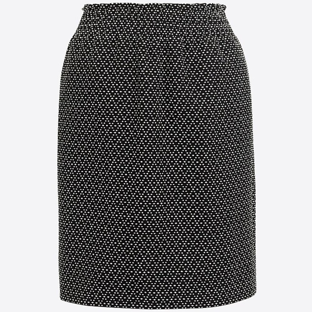 J CREW FACTORY Dot Jacquard Mini Skirt Size 00 Lined Skirt with Pockets